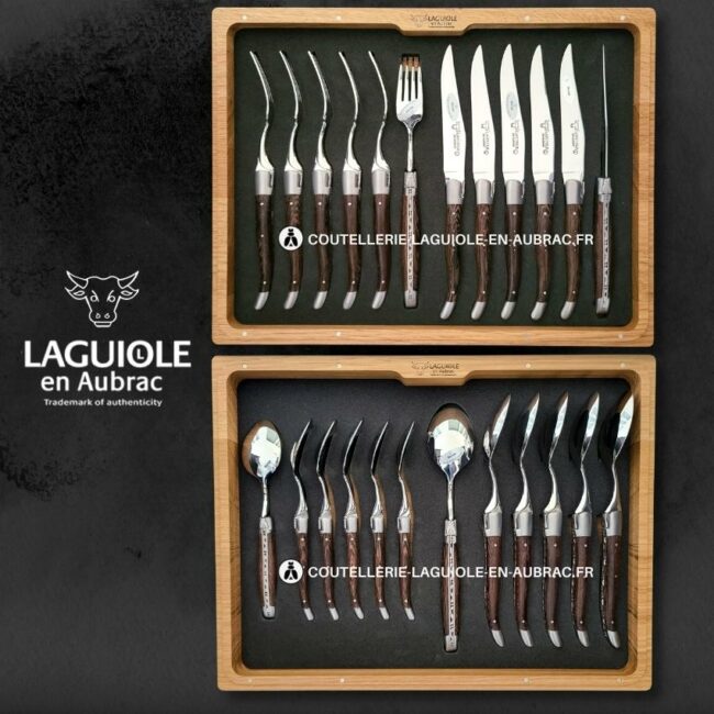 ménagère laguiole 24 pièces en wenge