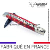 couteau laguiole manche guimauve rouge (acrylique)