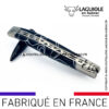 couteau laguiole manche guimauve noir (acrylique)