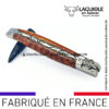 couteau laguiole mouche prestige fleur de lys manche en amourette