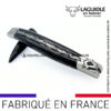 couteau laguiole mouche prestige franc maçon manche en ebène