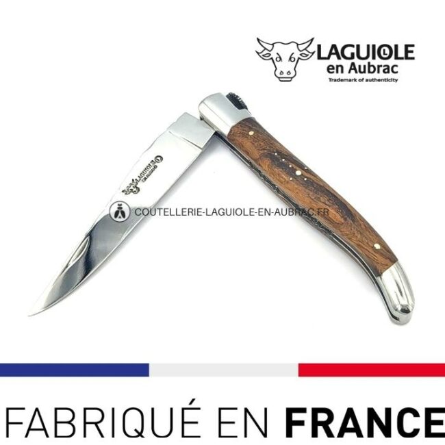 couteau laguiole mouche prestige grappe de raisin manche en cep de vigne