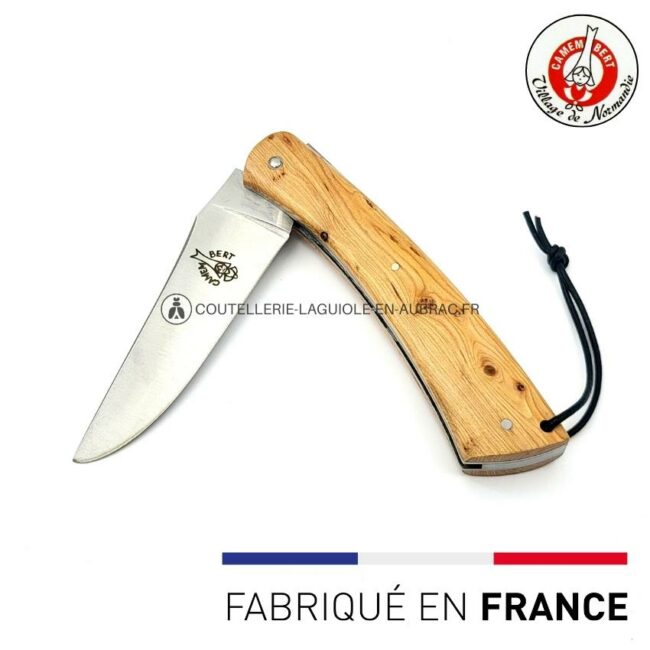 couteau camembert manche en genévrier