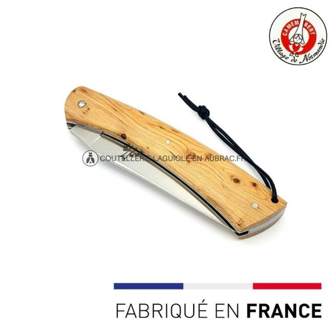 couteau camembert manche en genévrier