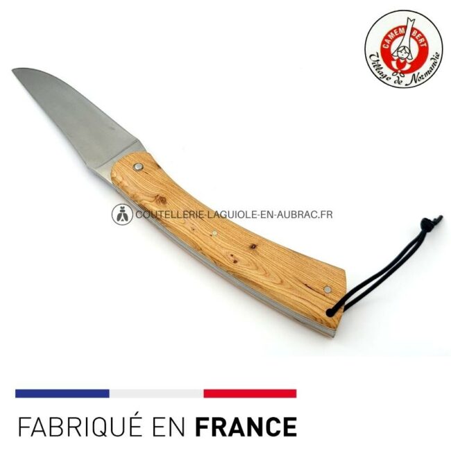 couteau camembert manche en genévrier