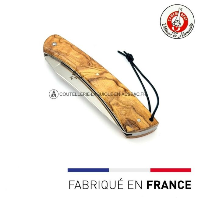 couteau camembert manche en olivier