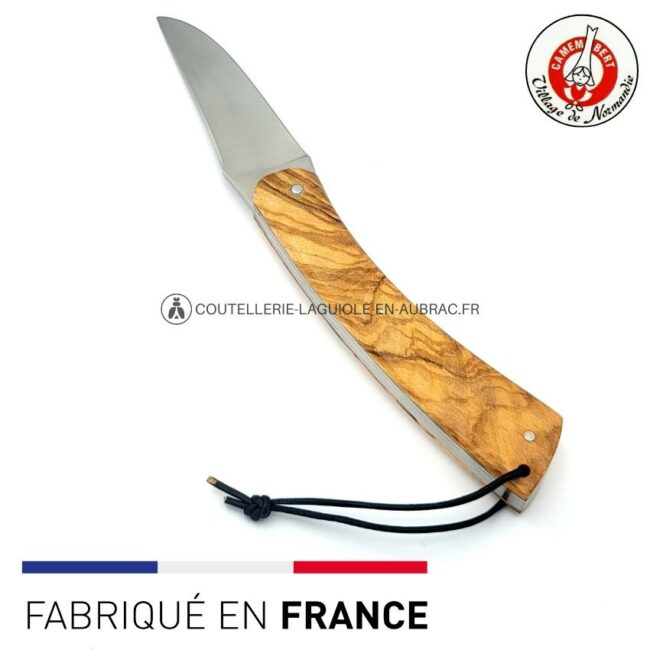 couteau camembert manche en olivier