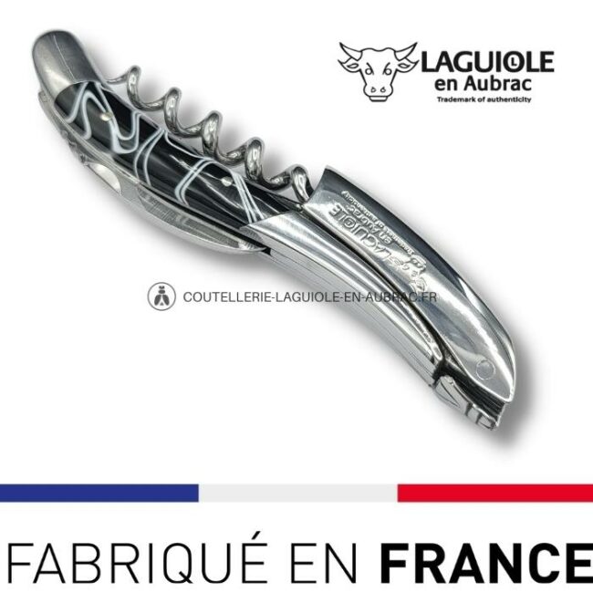 sommelier laguiole en aubrac guimauve noir (acrylique)