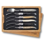 6 fourchettes de table laguiole en cornes mixtes