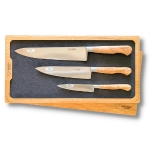 coffret de 3 couteaux de cuisine laguiole olivier