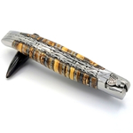 laguiole double platines molaire de mammouth marron