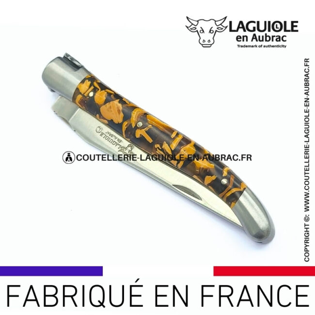 couteau laguiole manche en coquilles de noix recyclées