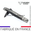 couteau laguiole manche torsadé en Ébène ressort et mitres ciselées