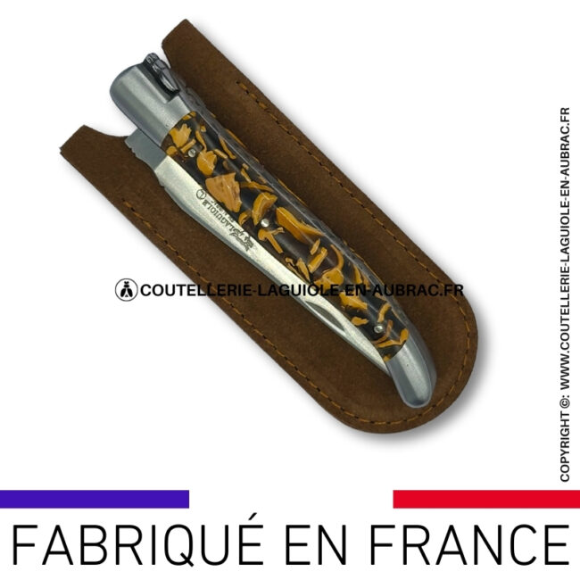 etui nubuck Échancré marron