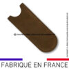 etui nubuck Échancré marron