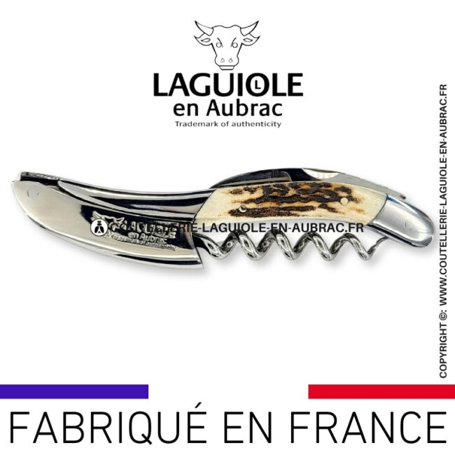 sommelier laguiole en aubrac abeille prestige – bois de cerf