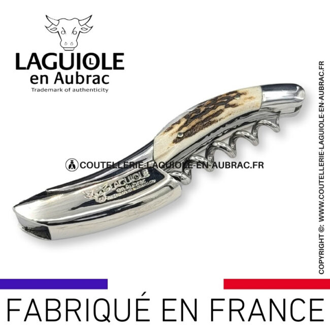 sommelier laguiole en aubrac abeille prestige – bois de cerf