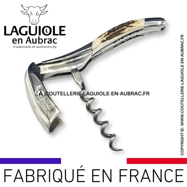 sommelier laguiole en aubrac abeille prestige – bois de cerf