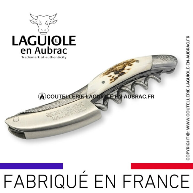 sommelier laguiole en aubrac mitres ornementées bois de cerf