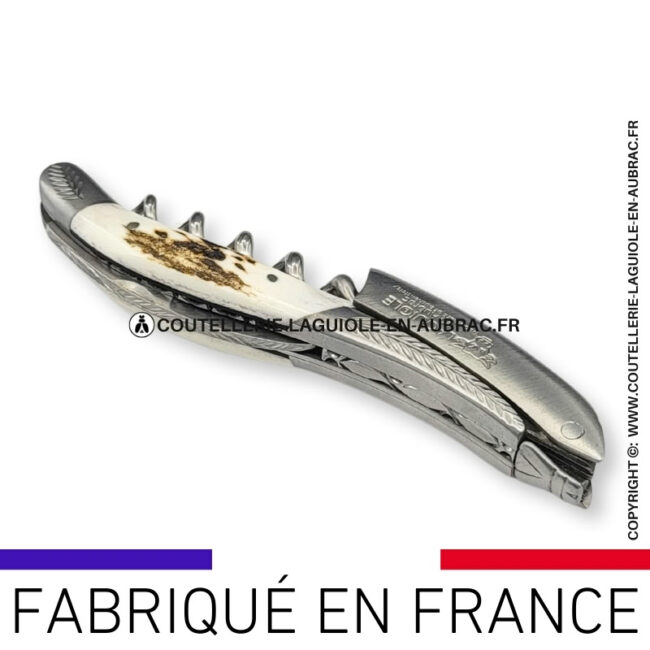 sommelier laguiole en aubrac mitres ornementées bois de cerf