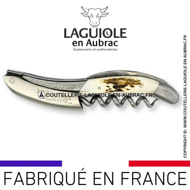 sommelier laguiole en aubrac mitres ornementées bois de cerf