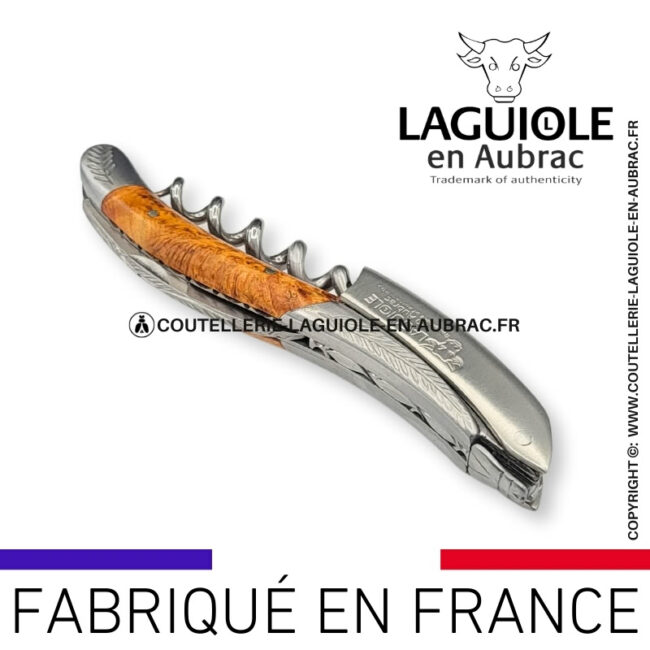 sommelier laguiole en aubrac mitres ornementées genévrier