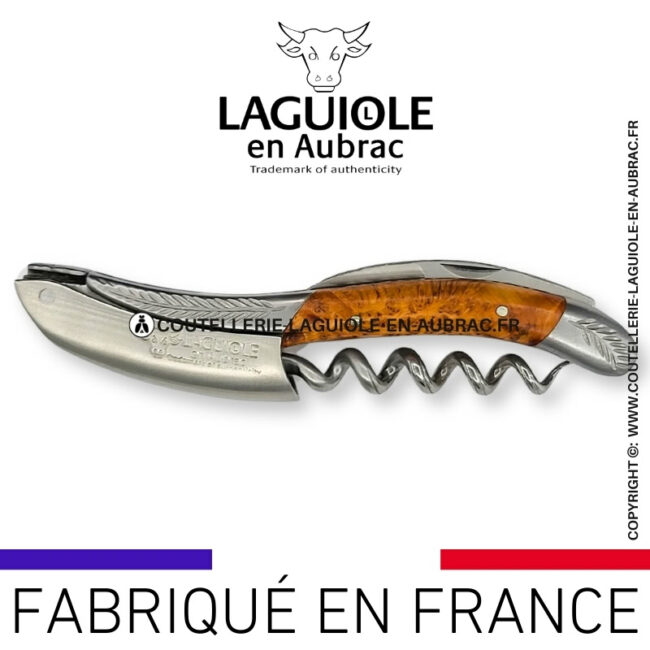 sommelier laguiole en aubrac mitres ornementées genévrier