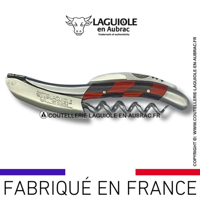 sommelier laguiole en aubrac damier red heart/Ébène