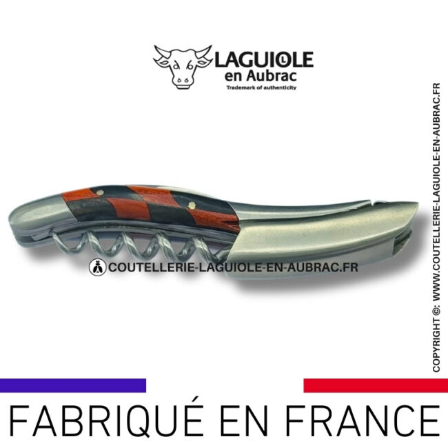 sommelier laguiole en aubrac damier red heart/Ébène