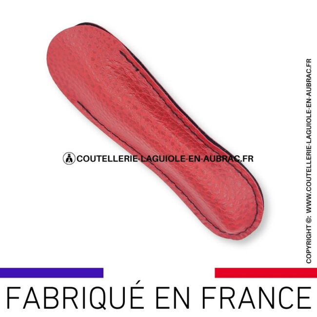 etui rouge pour couteaux pliants