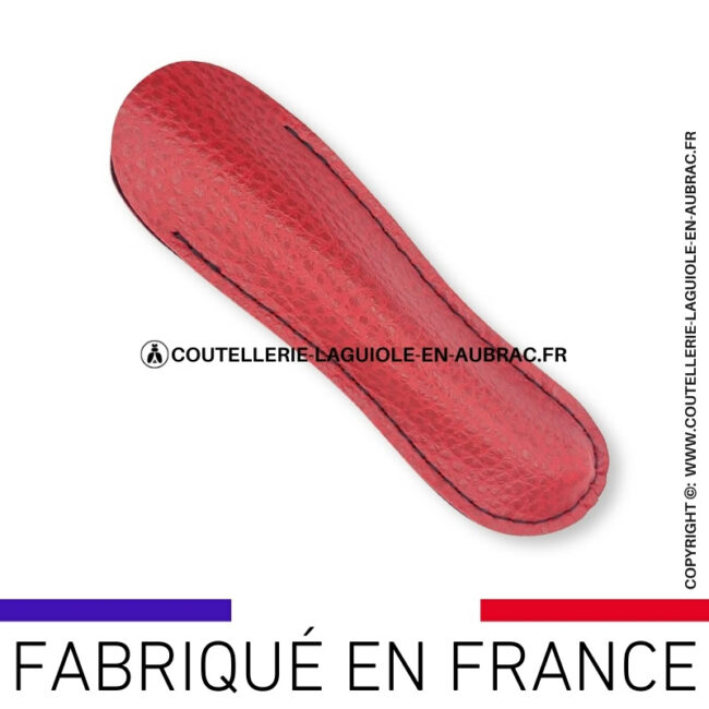 etui rouge pour couteaux pliants
