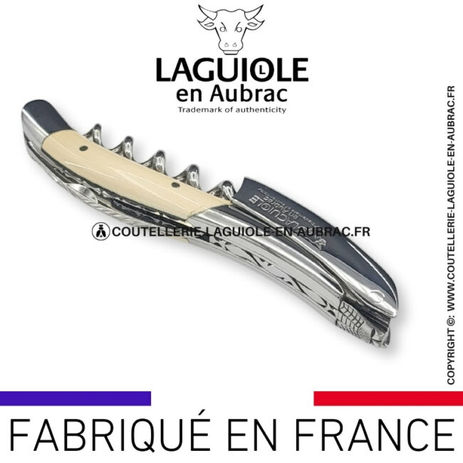 sommelier laguiole en aubrac abeille prestige – ivoire de mammouth