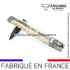 couteau laguiole manche torsadé en os ressort et mitres ciselées