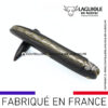 couteau laguiole plein manche en Ébène platines en laiton guillochées