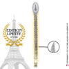 origine tour eiffel prestige n°17: couteau laguiole plein manche en ivoire fossile de mammouth – lame damas