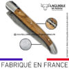 couteau laguiole doubles platines en cep de vigne – lame damas balbach inox