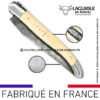 couteau laguiole doubles platines en ivoire de mammouth – lame damas balbach inox