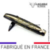 couteau laguiole nox pretiosa – Ébène & onyx – platines laiton