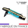 couteau laguiole nox pretiosa – Ébène & turquoise – platines laiton