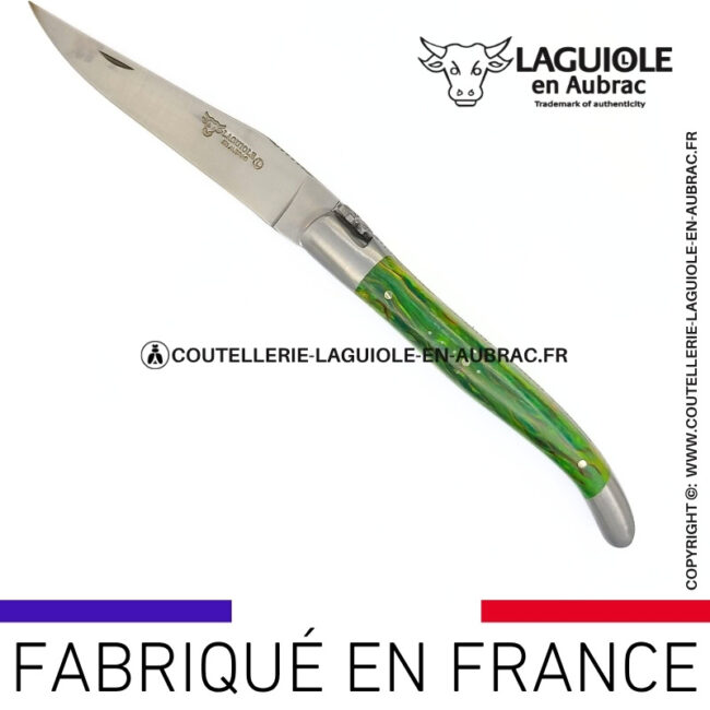 couteau laguiole papillon – manche en bouleau vert
