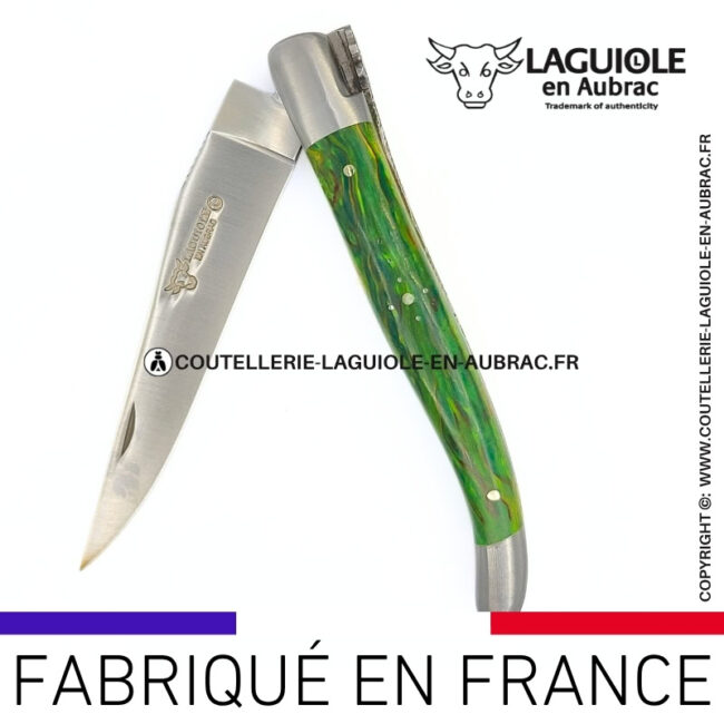 couteau laguiole papillon – manche en bouleau vert