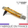 couteau laguiole papillon – manche en bouleau jaune