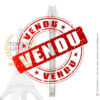 origine tour eiffel : couteau laguiole plein manche en elforyn blanc
