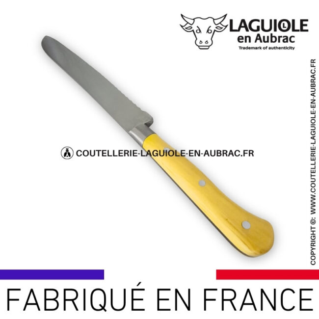 couteau à pain laguiole en aubrac en buis