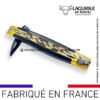 couteau laguiole en aubrac pliant abeille prestige aux doubles platines en Ébène et mitres laiton