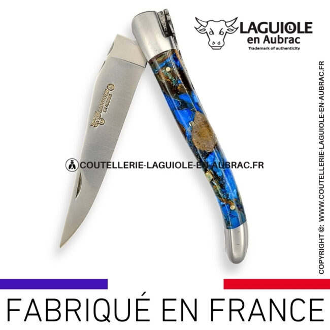 couteau laguiole en aubrac pliant aux doubles platines