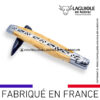 couteau laguiole en aubrac pliant en bouleau et finition satinée