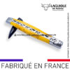 couteau laguiole en aubrac pliant en bouleau jaune et finition satinée