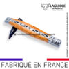 couteau laguiole en aubrac pliant en bruyère et finition satinée
