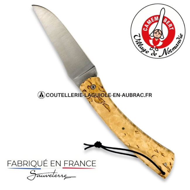 couteau plein manche le camembert® en bouleau